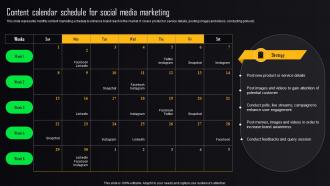 Store Advertising Strategies Content Calendar Schedule For Social Media Marketing MKT SS V