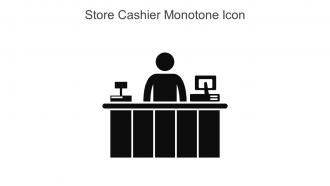 Store Cashier Monotone Icon In Powerpoint Pptx Png And Editable Eps Format
