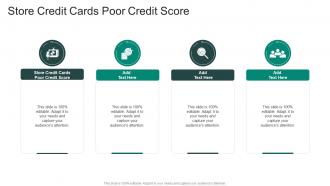 Store Credit Cards Poor Credit Score In Powerpoint And Google Slides Cpb