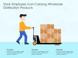 Store employee icon carrying wholesale distribution products