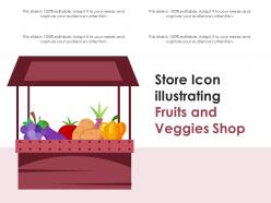 Store icon illustrating fruits and veggies shop