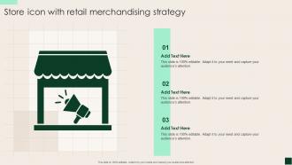 Store Icon With Retail Merchandising Strategy