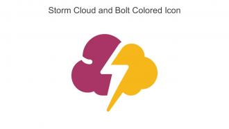 Storm Cloud And Bolt Colored Icon In Powerpoint Pptx Png And Editable Eps Format
