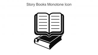 Story Books Monotone Icon In Powerpoint Pptx Png And Editable Eps Format