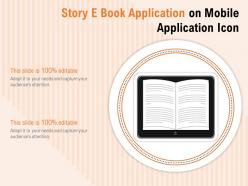 Story e book application on mobile application icon