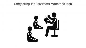 Storytelling In Classroom Monotone Icon In Powerpoint Pptx Png And Editable Eps Format