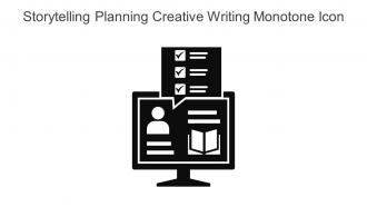 Storytelling Planning Creative Writing Monotone Icon In Powerpoint Pptx Png And Editable Eps Format