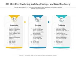 Stp model for developing marketing strategies and brand positioning