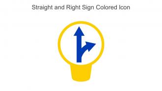 Straight And Right Sign Colored Icon In Powerpoint Pptx Png And Editable Eps Format
