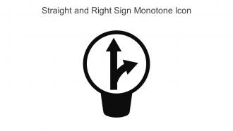 Straight And Right Sign Monotone Icon In Powerpoint Pptx Png And Editable Eps Format