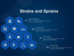 Strains and sprains ppt powerpoint presentation icon