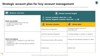 Strategic Account Plan For Key Account Management
