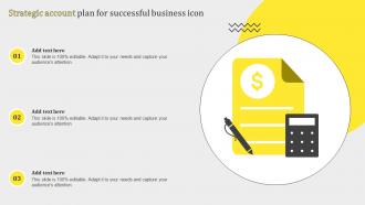 Strategic Account Plan For Successful Business Icon