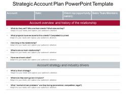 Strategic account plan powerpoint template
