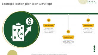 Strategic Action Plan Icon With Steps