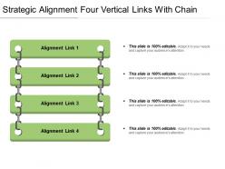 Strategic alignment four vertical links with chain