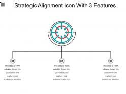 Strategic alignment icon with 3 features
