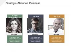 Strategic alliances business ppt powerpoint presentation model structure cpb