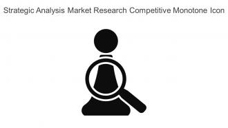 Strategic Analysis Market Research Competitive Monotone Icon In Powerpoint Pptx Png And Editable Eps Format