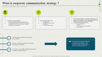 Strategic And Corporate Communication Powerpoint Presentation Slides Strategy CD V Impactful Captivating