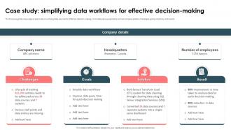 Strategic Approach For Effective Data Migration Case Study Simplifying Data Workflows For Effective Decision