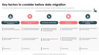 Strategic Approach For Effective Data Migration Key Factors To Consider Before Data Migration
