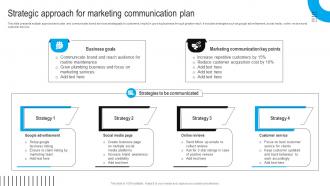 Strategic Approach For Marketing Communication Plan