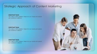 Strategic Approach Of Content Marketing Ppt Ideas Example Introduction
