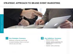 Strategic approach to brand event marketing ppt powerpoint presentation show graphics download