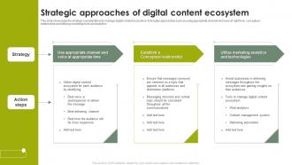 Strategic Approaches Of Digital Content Ecosystem