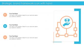 Strategic Brand Framework Icon With Hand