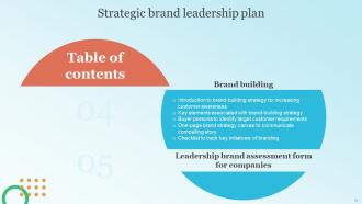 Strategic Brand Leadership Plan Powerpoint Presentation Slides Branding CD V Professional Customizable