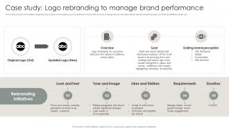 Strategic Brand Management Process Case Study Logo Rebranding To Manage Brand Performance