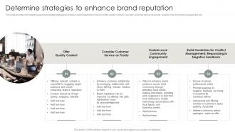 Strategic Brand Management Process Determine Strategies To Enhance Brand Reputation