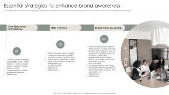 Strategic Brand Management Process Essential Strategies To Enhance Brand Awareness