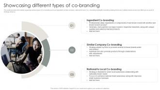 Strategic Brand Management Process Showcasing Different Types Of Co Branding