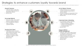 Strategic Brand Management Process Strategies To Enhance Customers Loyalty Towards Brand