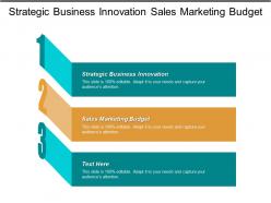 Strategic business innovation sales marketing budget employee engagement survey cpb