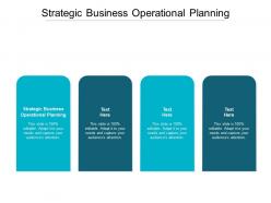 Strategic business operational planning ppt powerpoint presentation gallery maker cpb