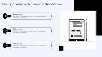 Strategic Business Planning And Checklist Icon
