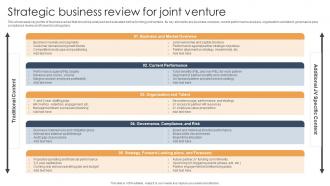 Strategic Business Review For Joint Venture Joint Venture For Foreign Market Entry