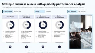 Strategic Business Review With Quarterly Performance Analysis