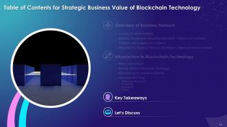 Strategic Business Value of Blockchain Technology Training Module Training Ppt
