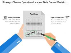 Strategic Choices Operational Matters Data Backed Decision Making Elements