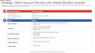 Strategic Client Account Review With Market Situation Analysis