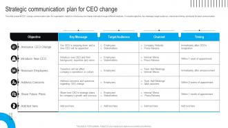 Strategic Communication Plan For CEO Change