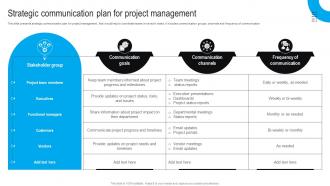 Strategic Communication Plan For Project Management