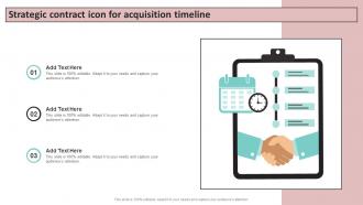 Strategic Contract Icon For Acquisition Timeline
