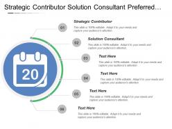 Strategic contributor solution consultant preferred supplier approved vendor