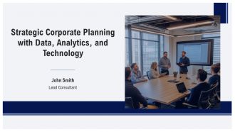 Strategic Corporate Planning With Data Analytics And Technology PPT Sample AT